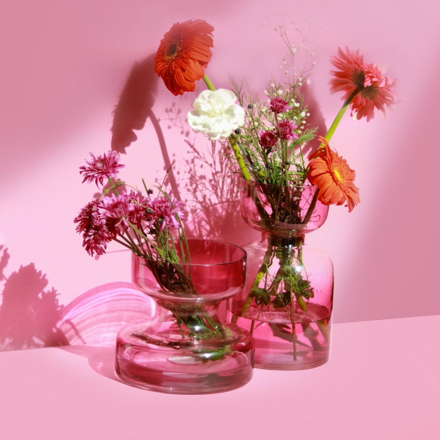 Lilac Glass vase | Set of 2