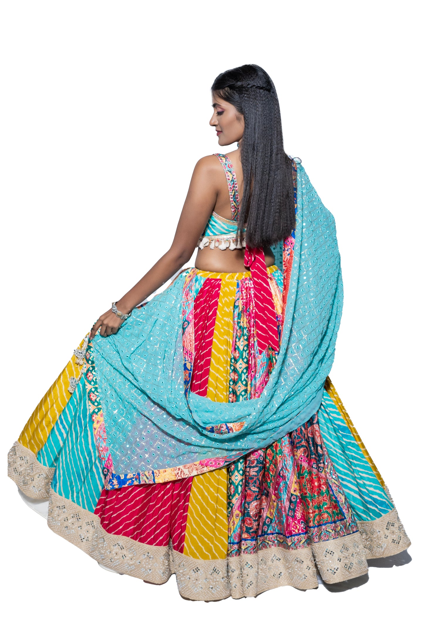 Leheriya inspired Chaniya Choli