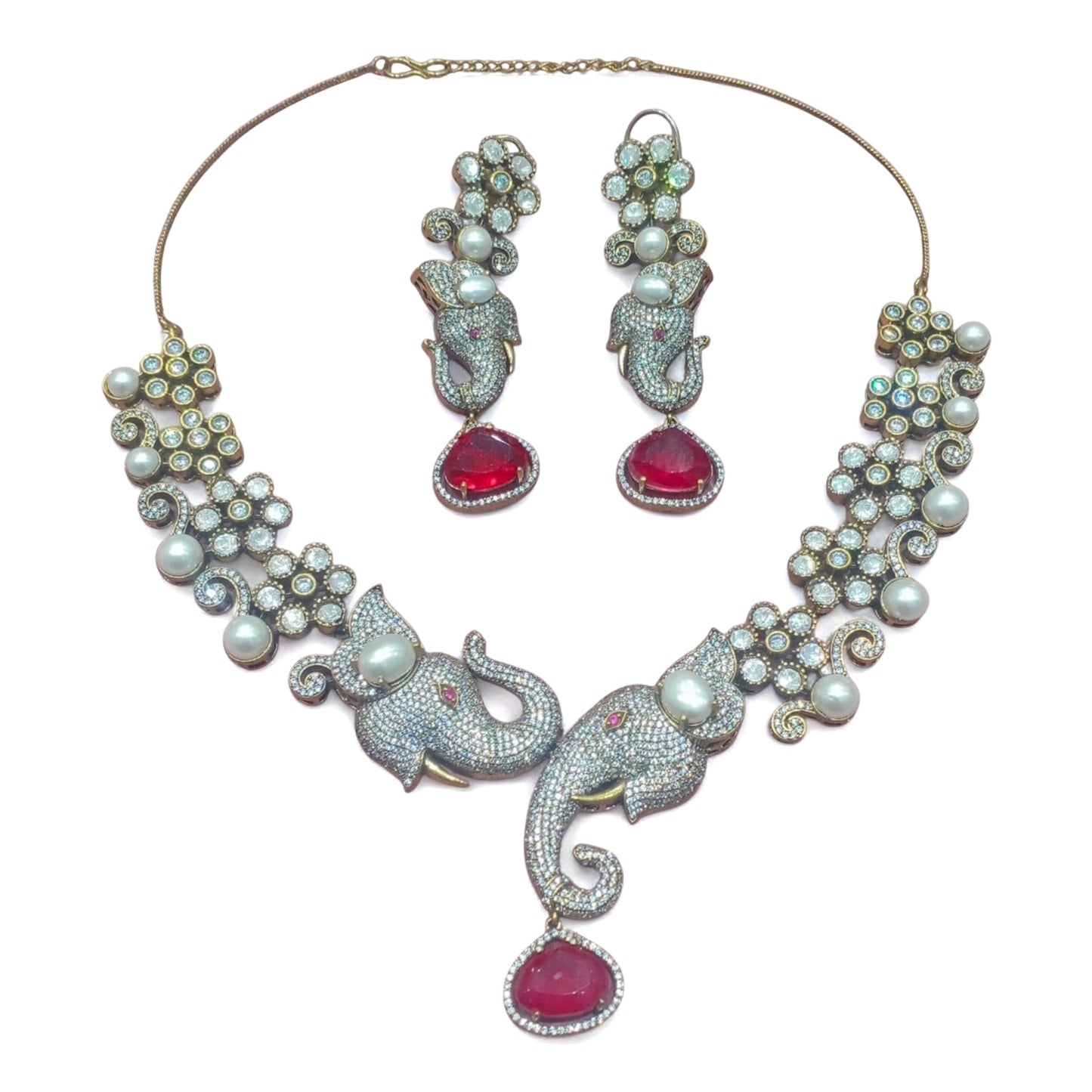 Myrah Collection | Moissanite Statement Necklace Set