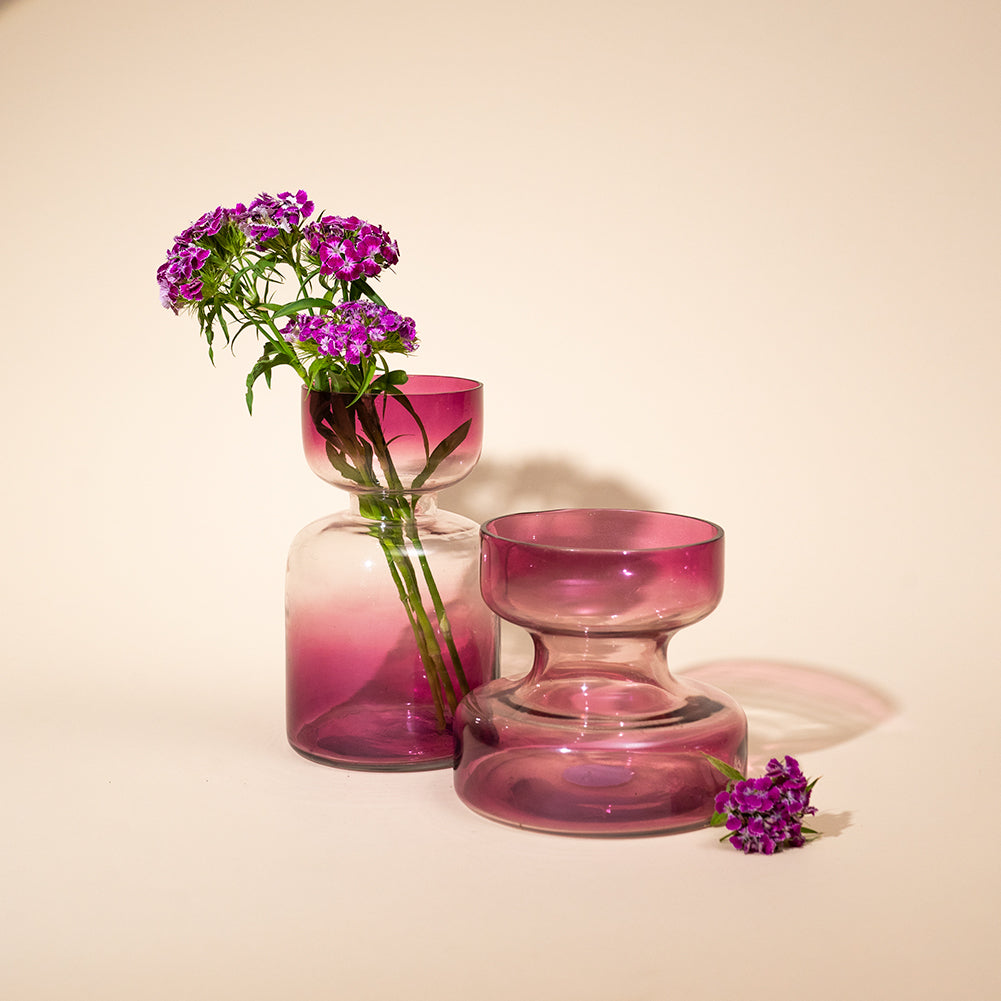 Lilac Glass vase | Set of 2