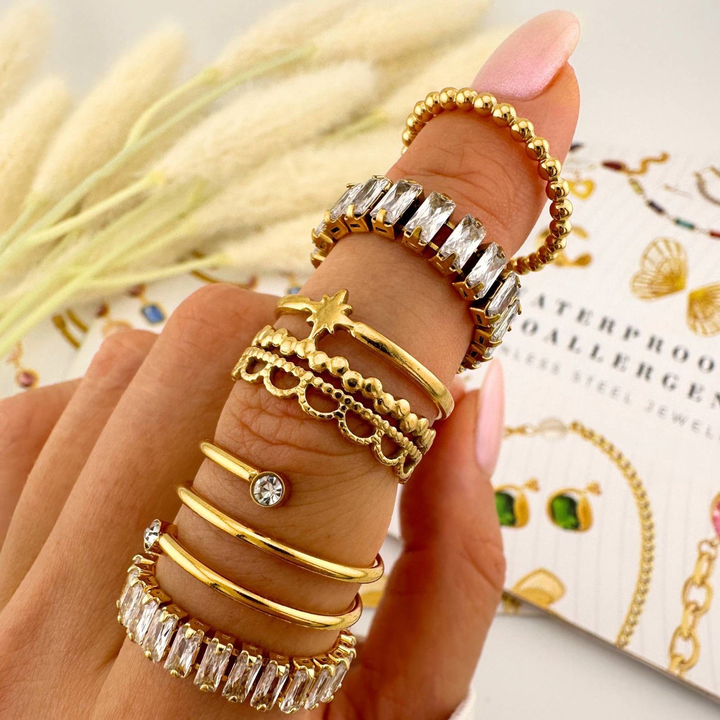 Gold Plated Anti-Tarnish Cubic Zirconia stone Ring. New arrival in USA . Best Christmas and new year Gift.