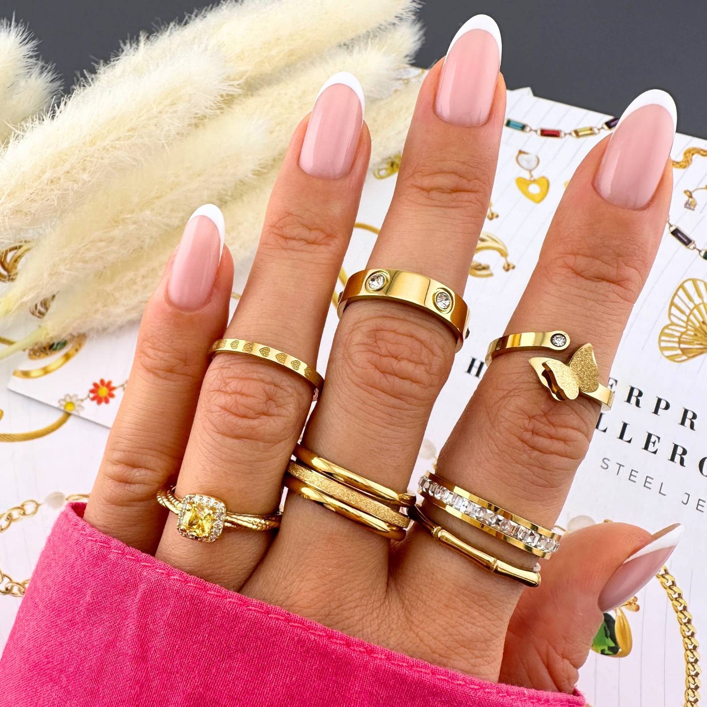 Gold Plated Anti-Tarnish Cubic Zirconia stone Ring. New arrival in USA . Best Christmas and new year Gift.