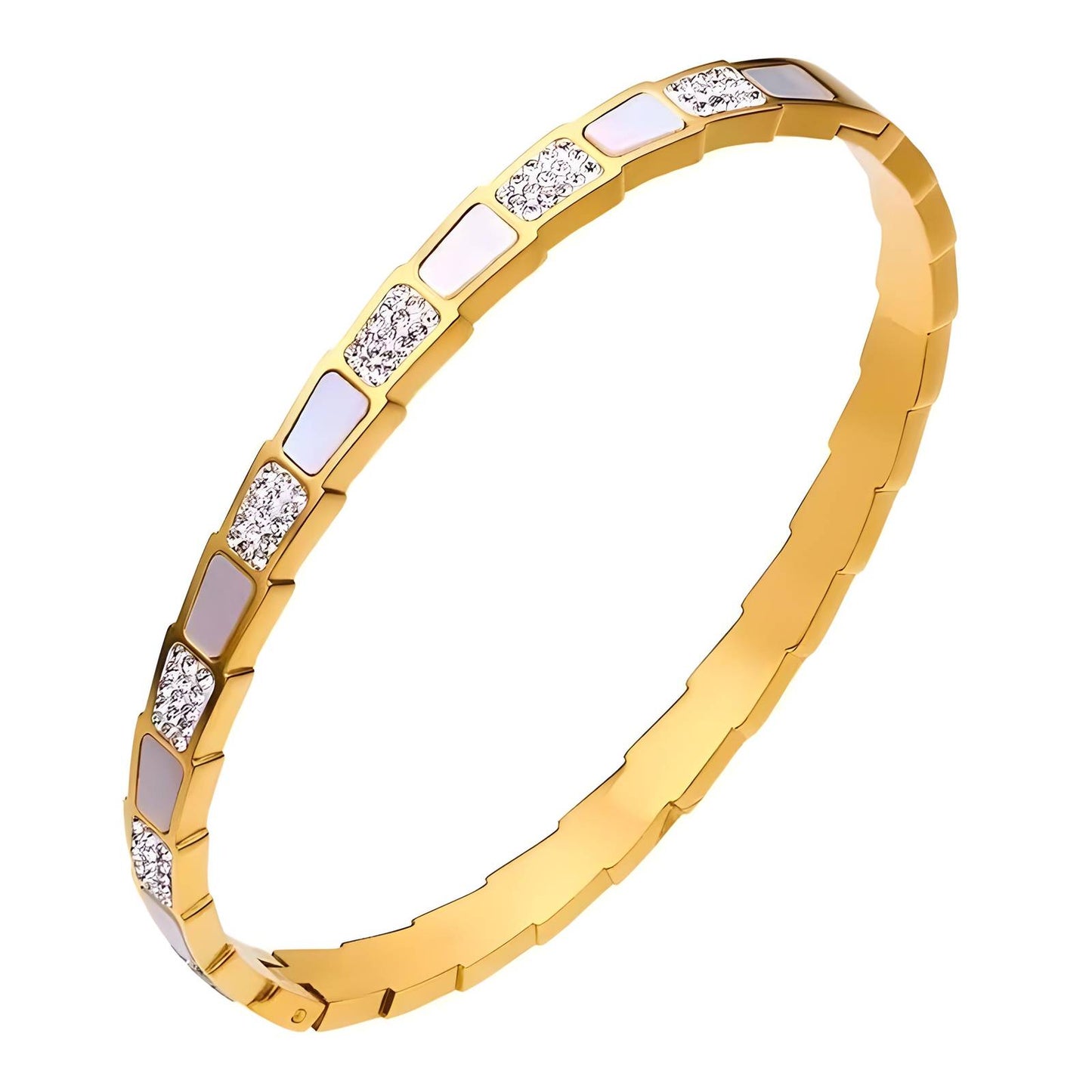 Gold plated Unique Intensity bracelet with Cubic zirconia Stone Best in USA . Xmas Gift New Arrival .