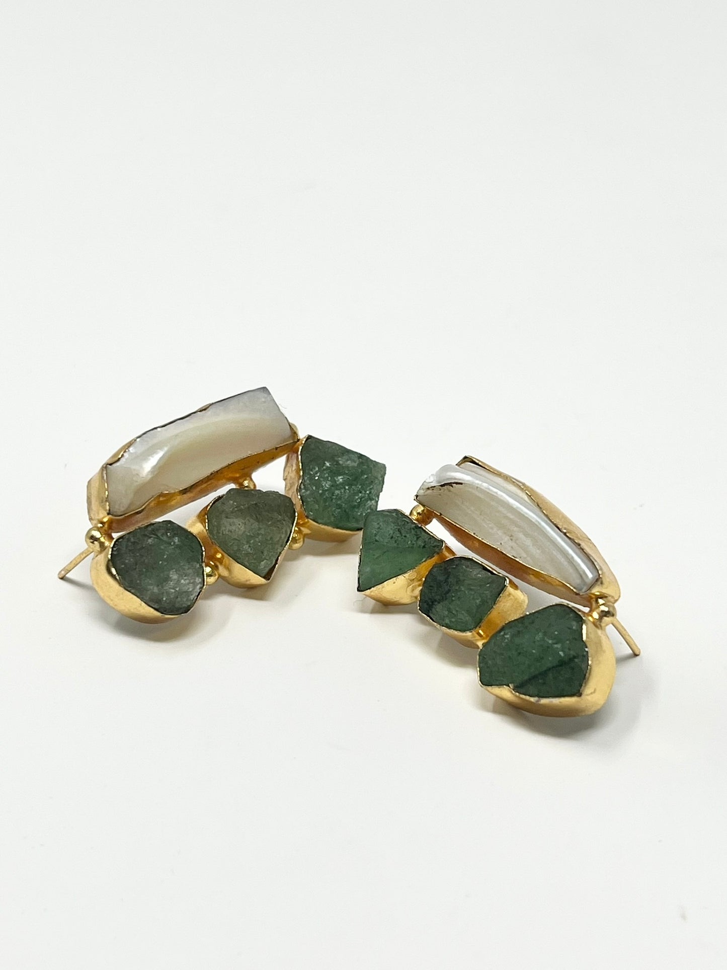 Jaipur Collection | Sea green Stone Earrings