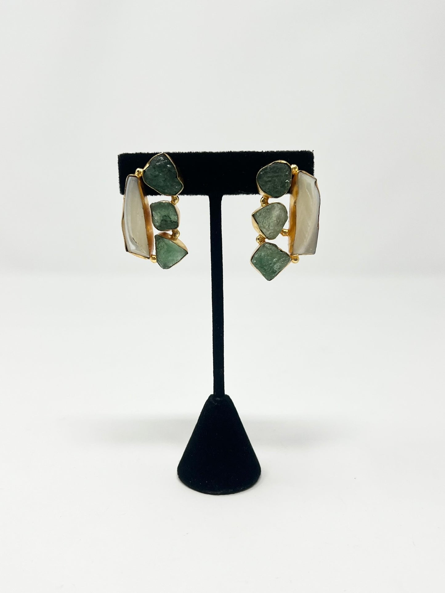 Jaipur Collection | Sea green Stone Earrings