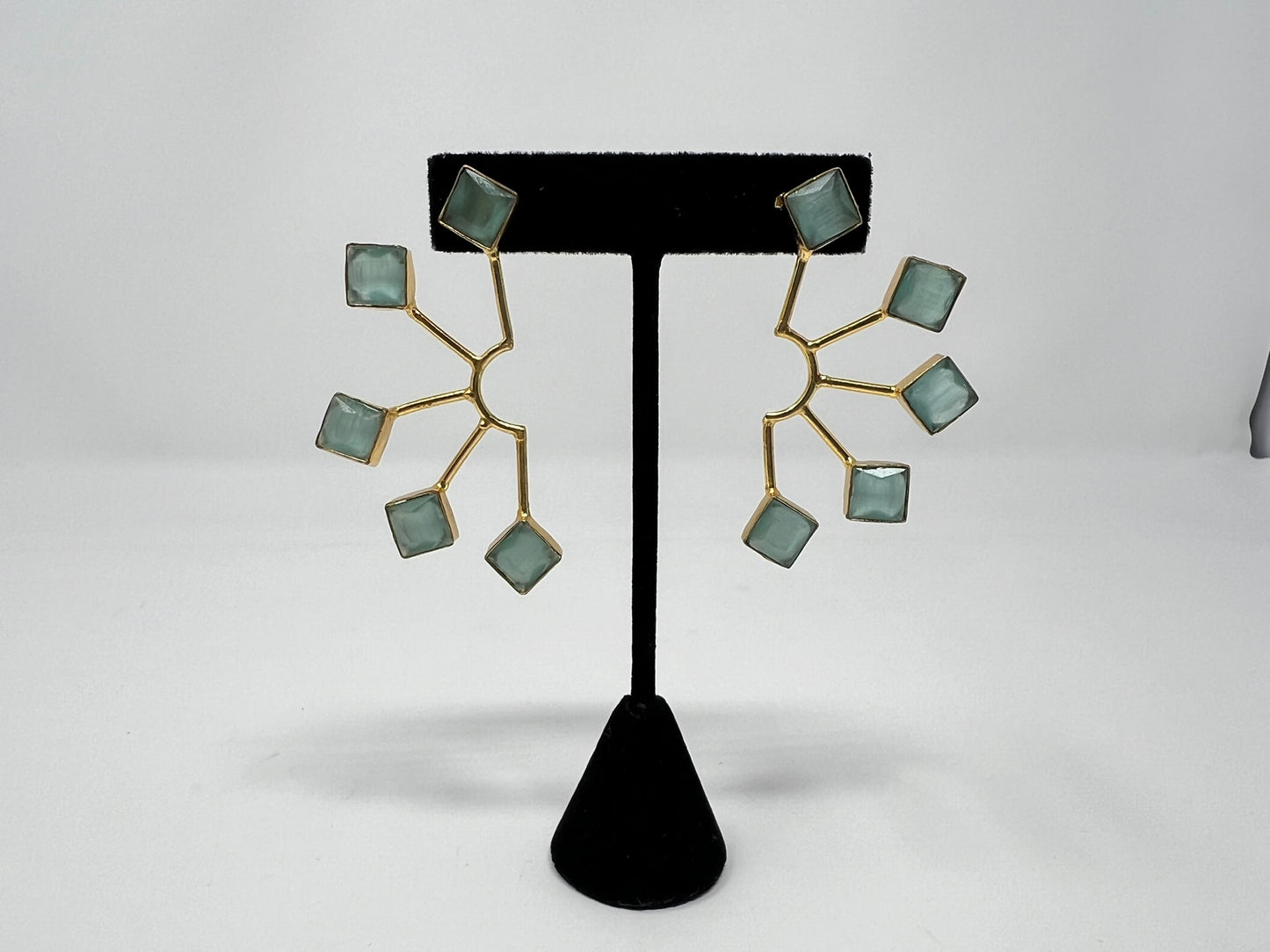 Jaipur Collection | Sea Green Natural Stone Earrings