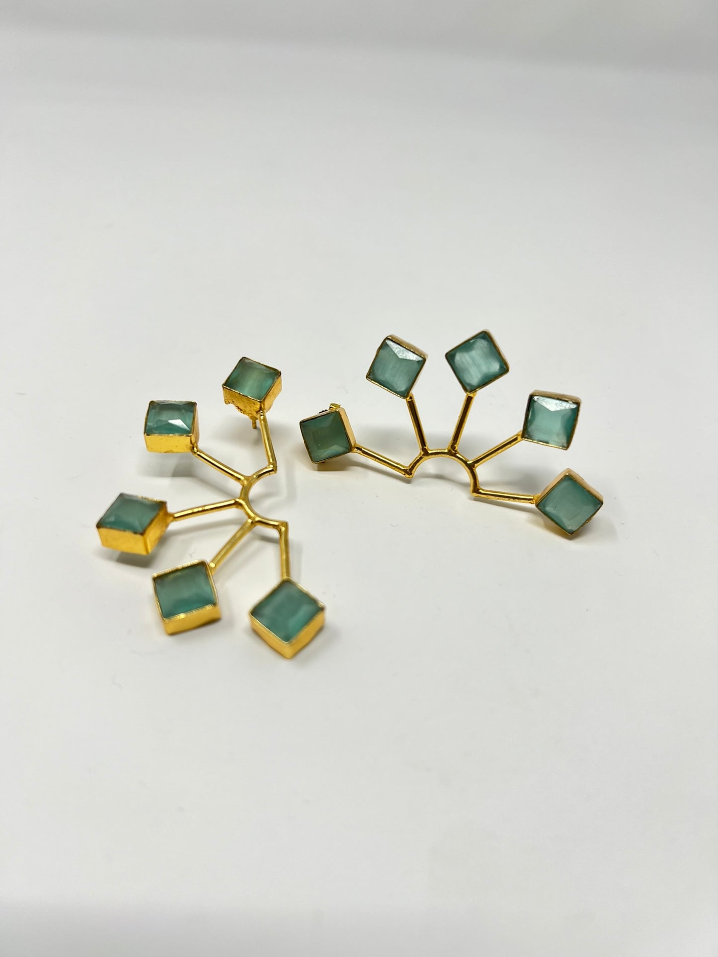 Jaipur Collection | Sea Green Natural Stone Earrings