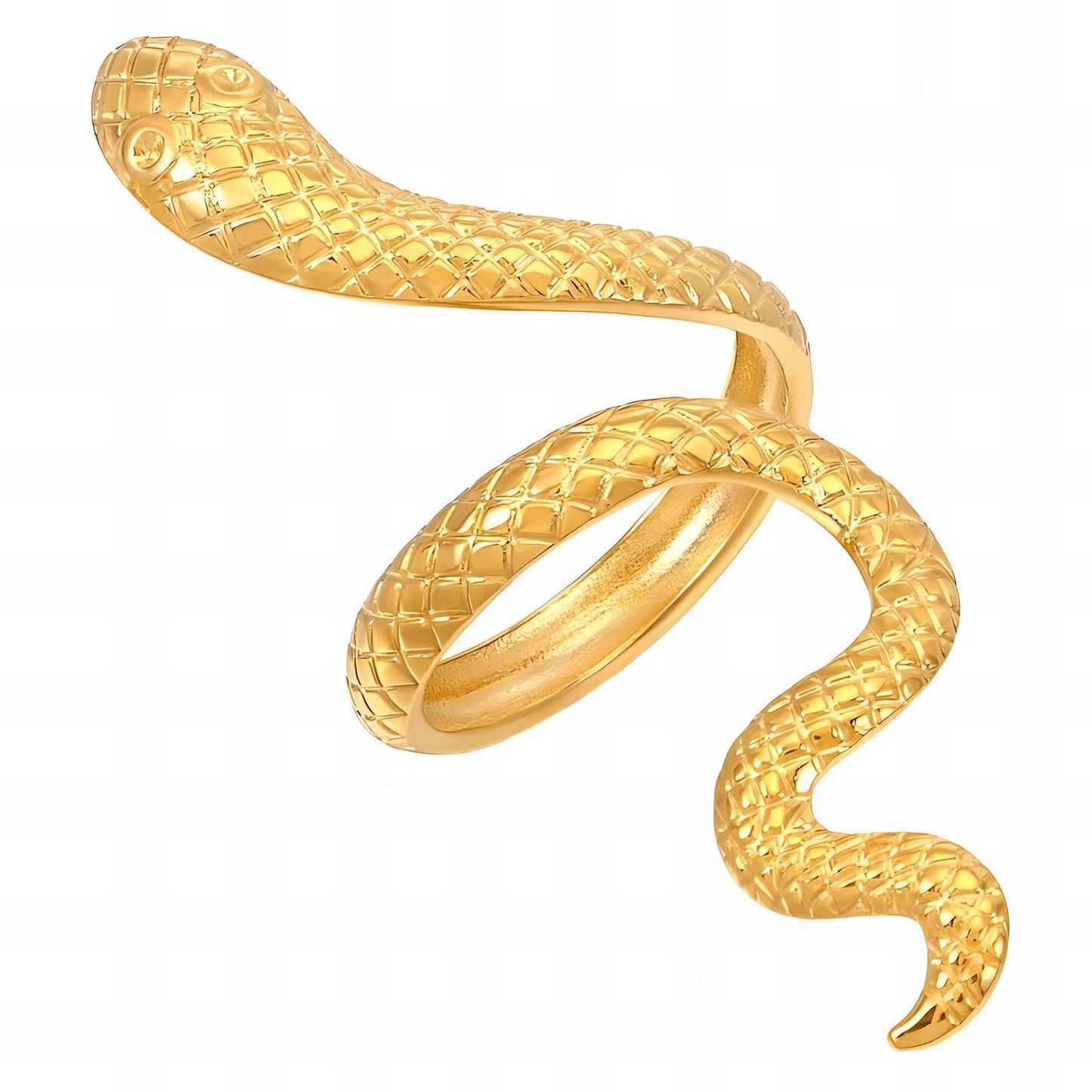 18K Gold Plated | Anti-Tarnish Snake Ring.