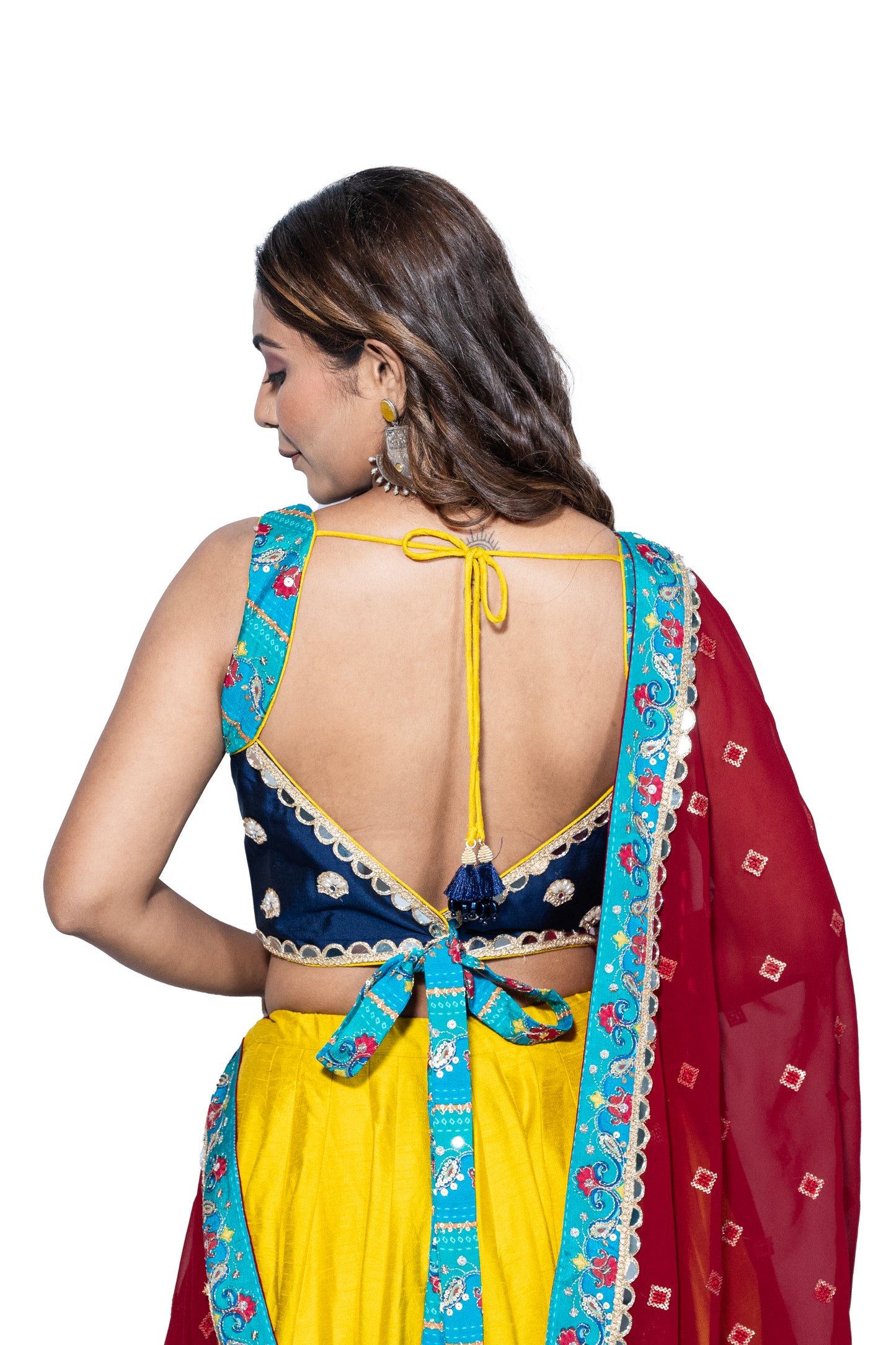 Lemon Yellow Chaniya Choli.