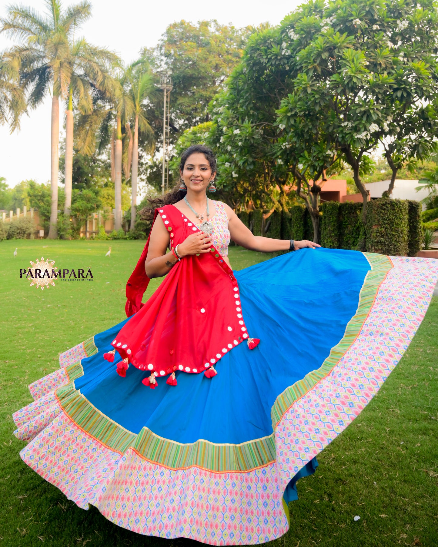 Blue soft cotton Chaniya Choli