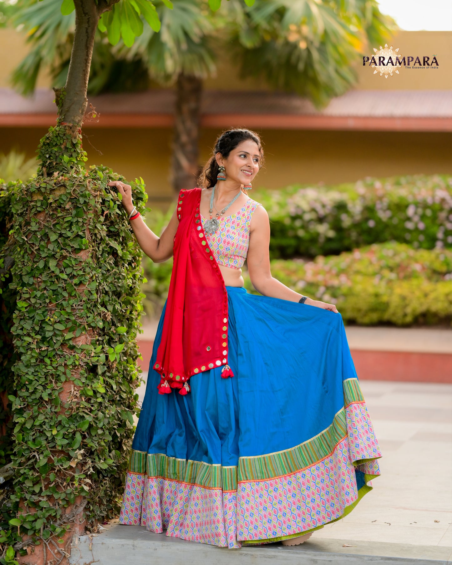 Blue soft cotton Chaniya Choli