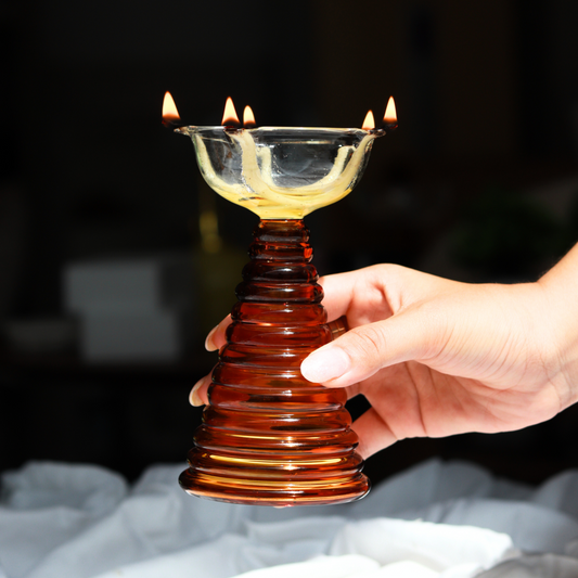 Tall Glass Diya