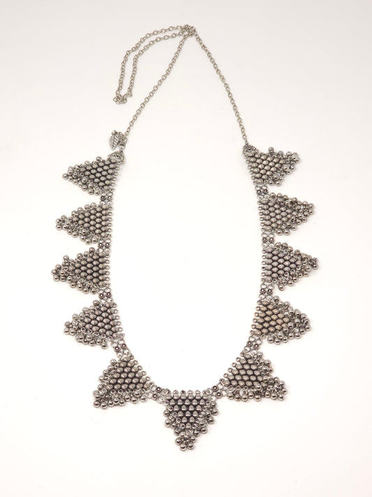 Oxidized Silver Beaded Heritage Waist Belt