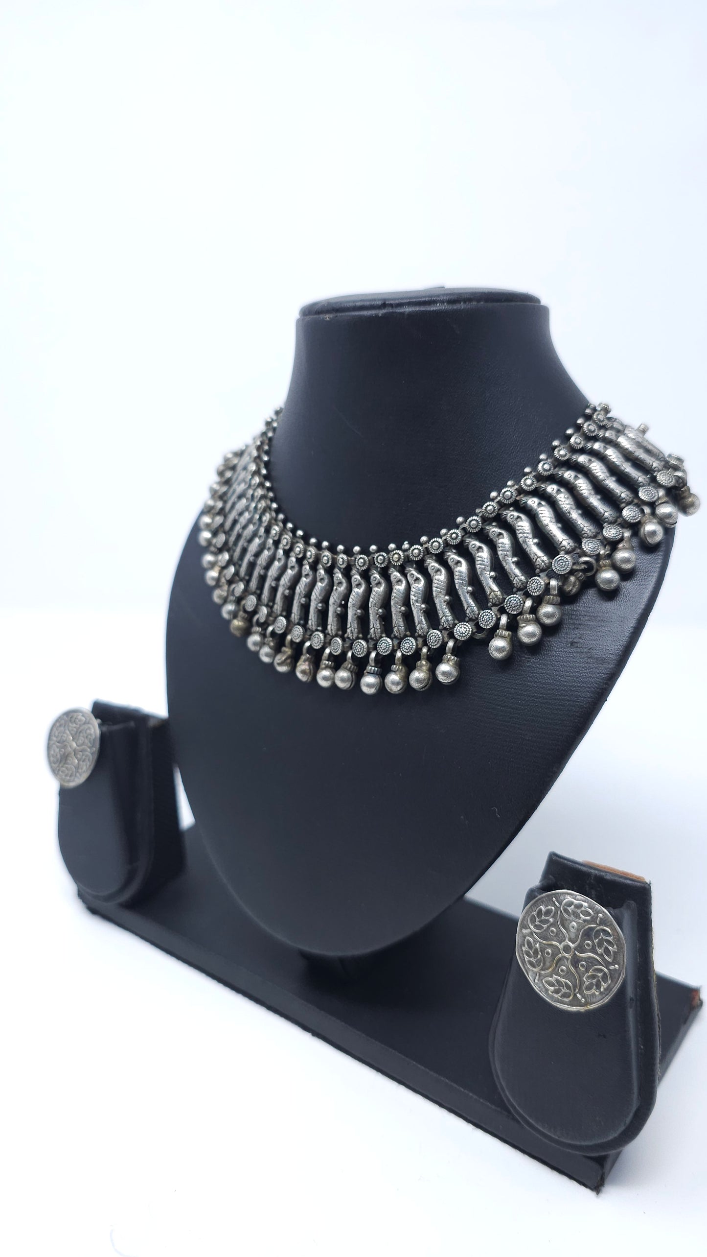 Mayura Grace Oxidized Choker Set