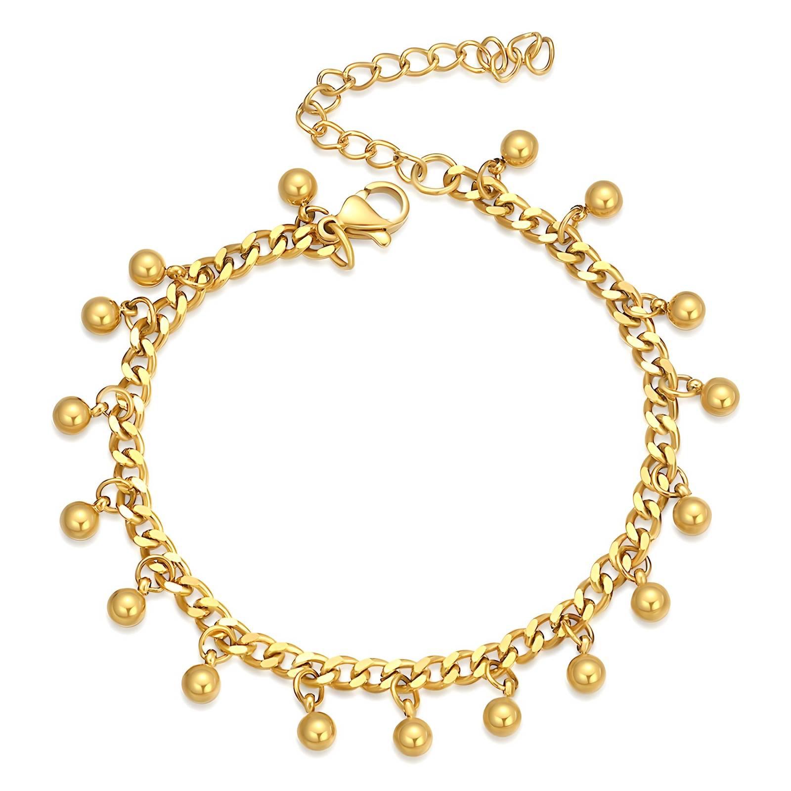 18k gold plated anti tarnish chain design bracelet.