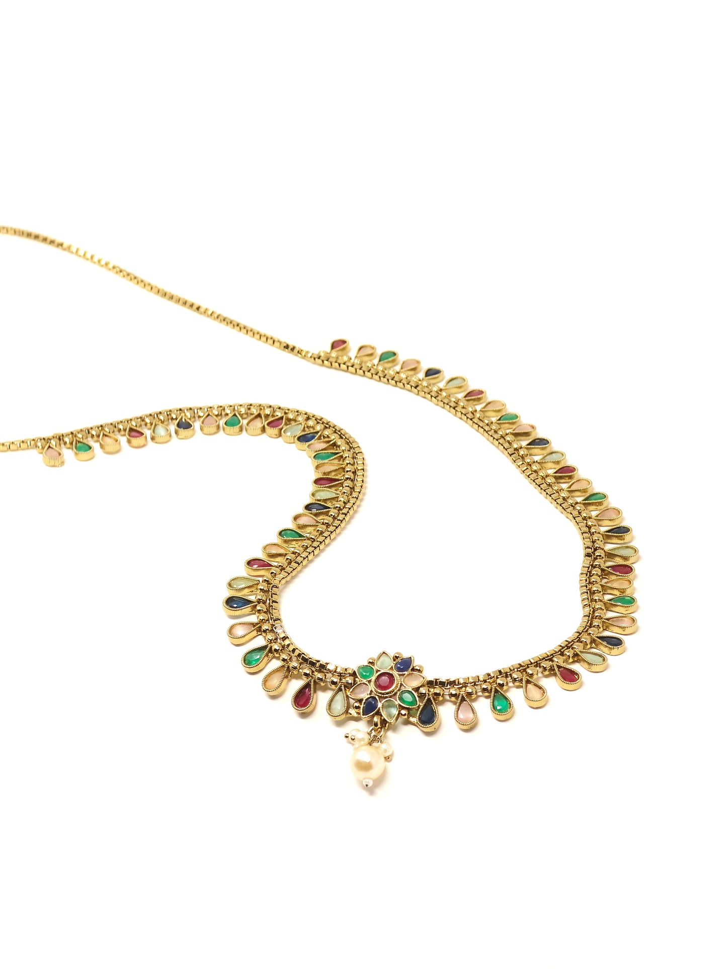 Saanjh Multicolor Kamarbandh with Pearl Drop Detailing