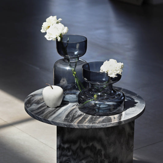 Slate Grey Glass vase | Set of 2