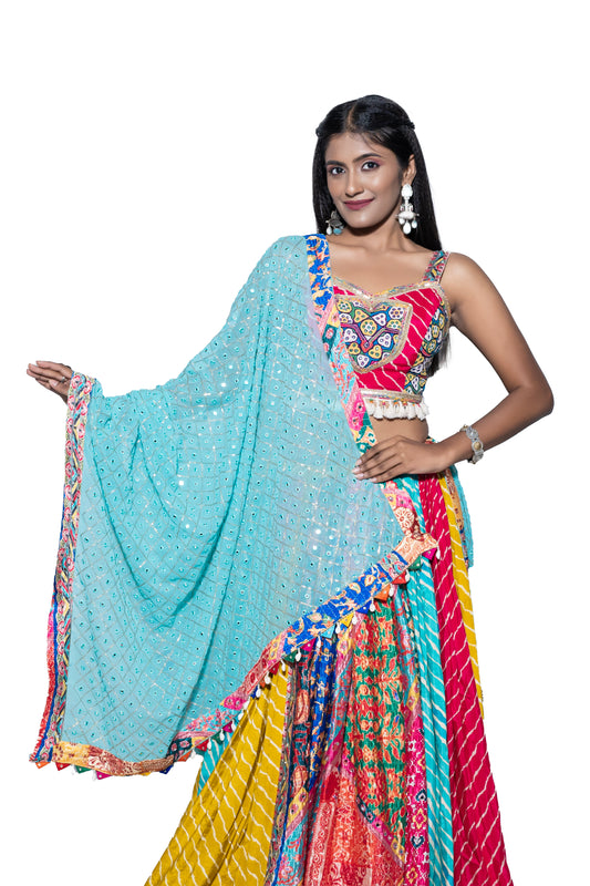 Leheriya inspired Chaniya Choli