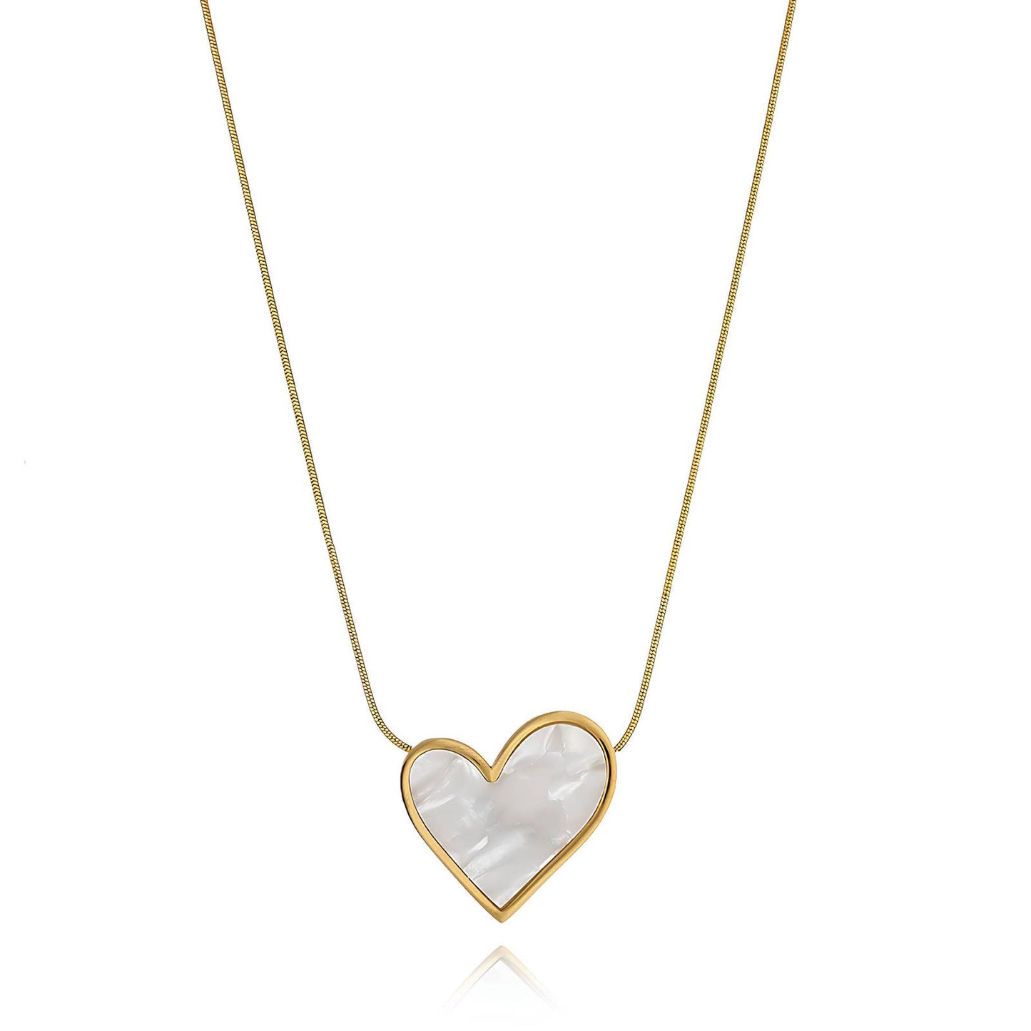 18K Gold Plated | Anti-Tarnish Heart Pendant Necklace