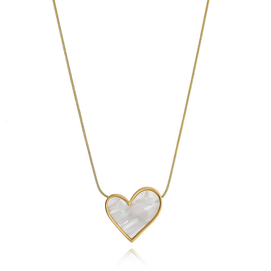 18K Gold Plated | Anti-Tarnish Heart Pendant Necklace