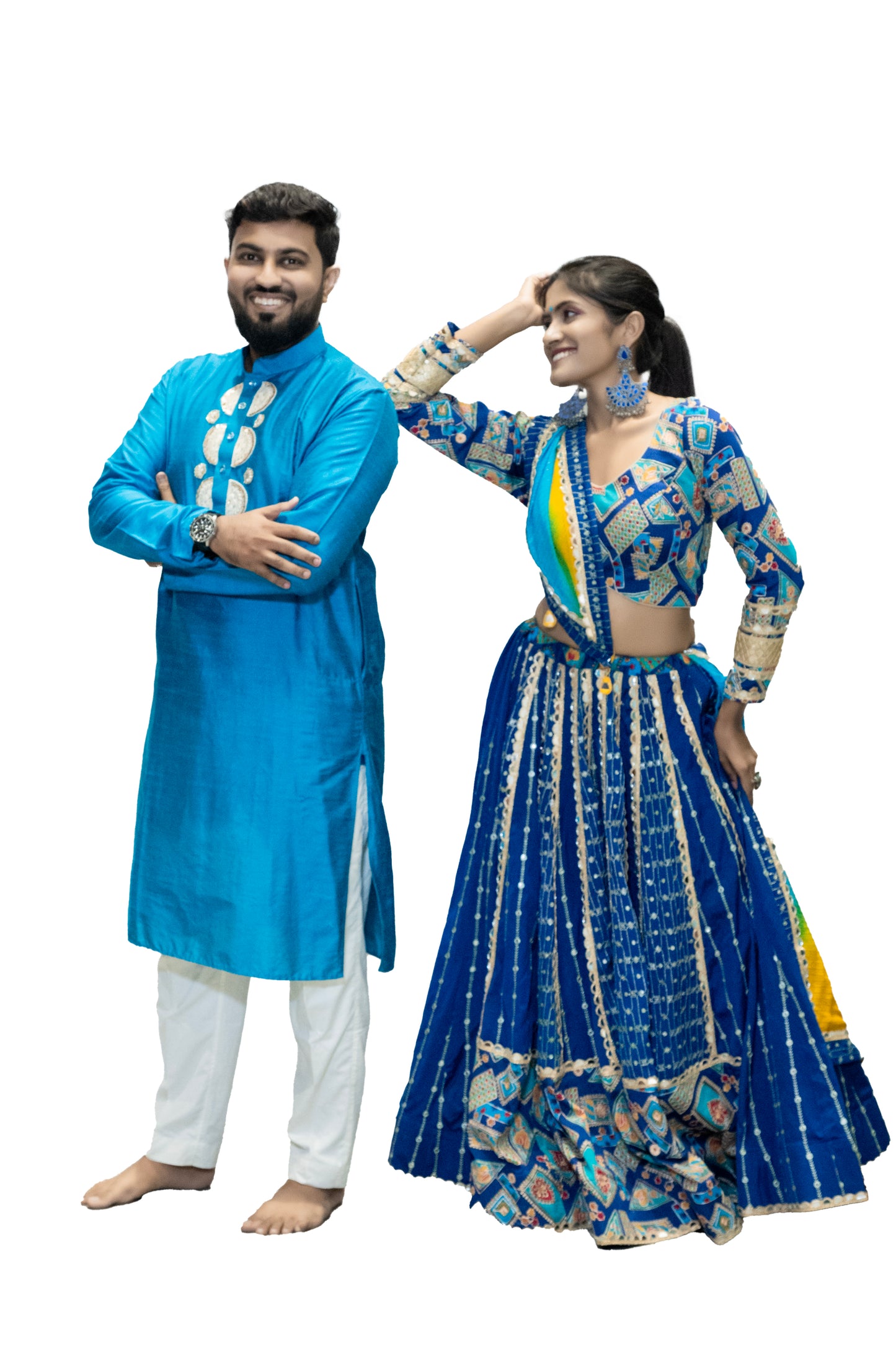 Traditional Chaniya Choli in Vibrant Blue Color.