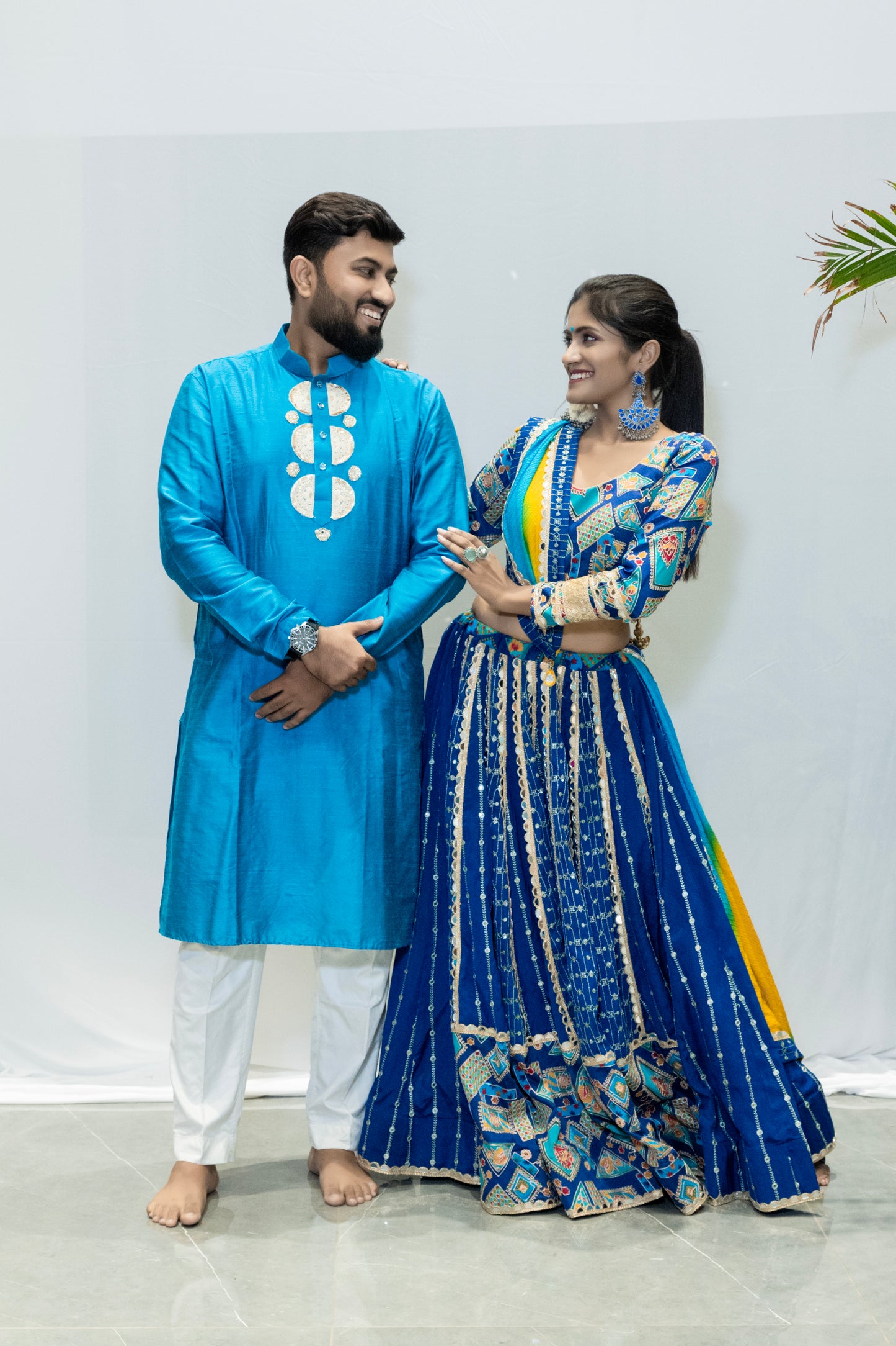 Traditional Chaniya Choli in Vibrant Blue Color.