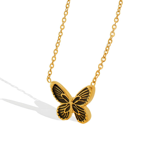 Anti Tarnish Waterproof Daily Wear 18K Gold Triple Plated Premium Quality Stainless Steel Beautiful Butterfly Pendant