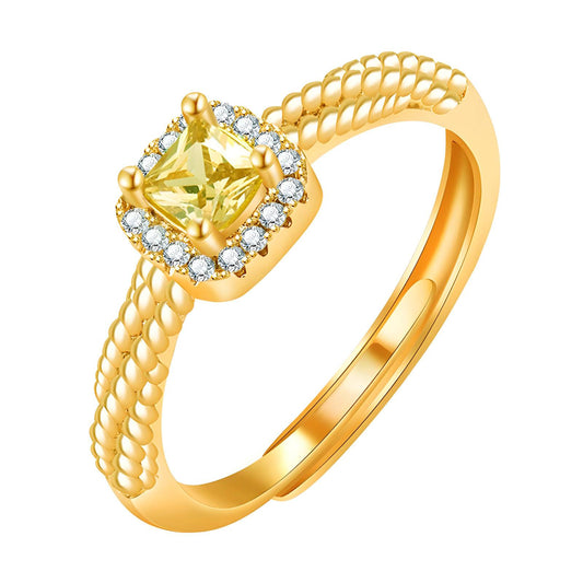 Gold Plated Anti-Tarnish Cubic Zirconia stone Ring. New arrival in USA . Best Christmas and new year Gift.