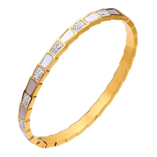 Gold plated Unique Intensity bracelet with Cubic zirconia Stone Best in USA . Xmas Gift New Arrival .