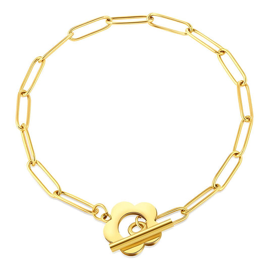 Gold plated Unique Flower bracelet. Best price interlocking bracelet in Savannah USA .