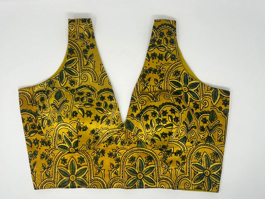 Ajrak Print Sleeveless Blouse.