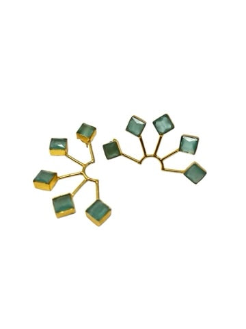 Jaipur Collection | Sea Green Natural Stone Earrings