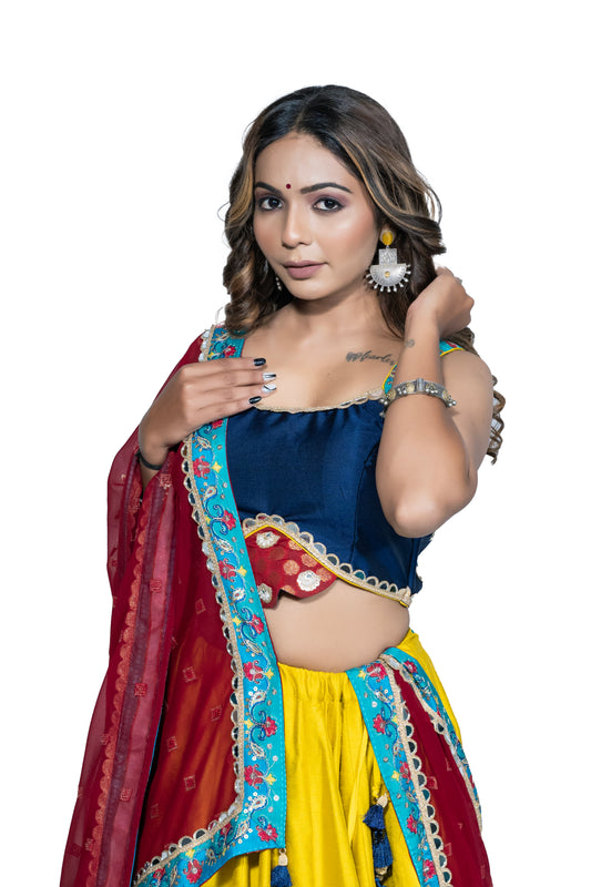 Lemon Yellow Chaniya Choli.