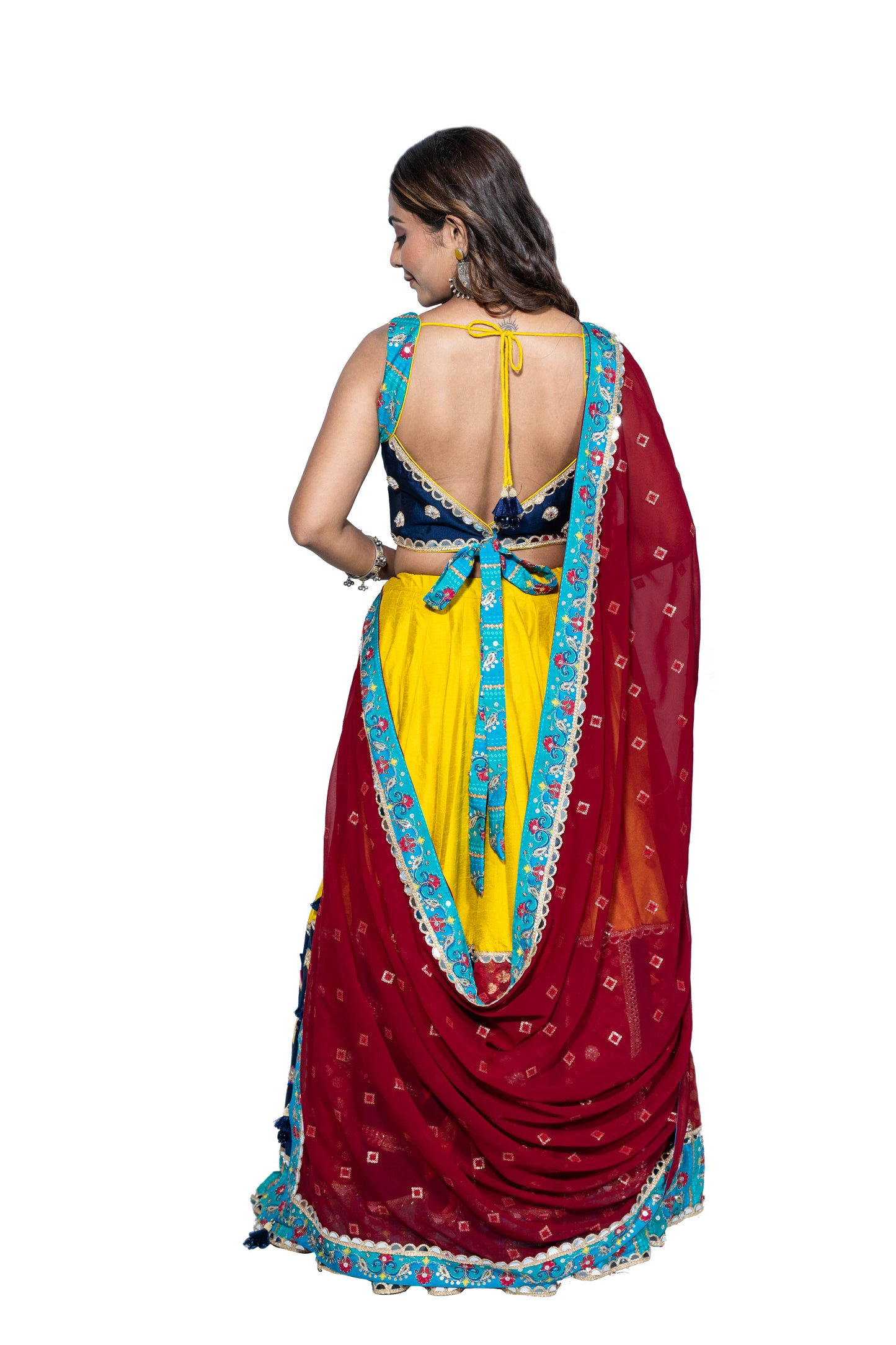 Lemon Yellow Chaniya Choli.