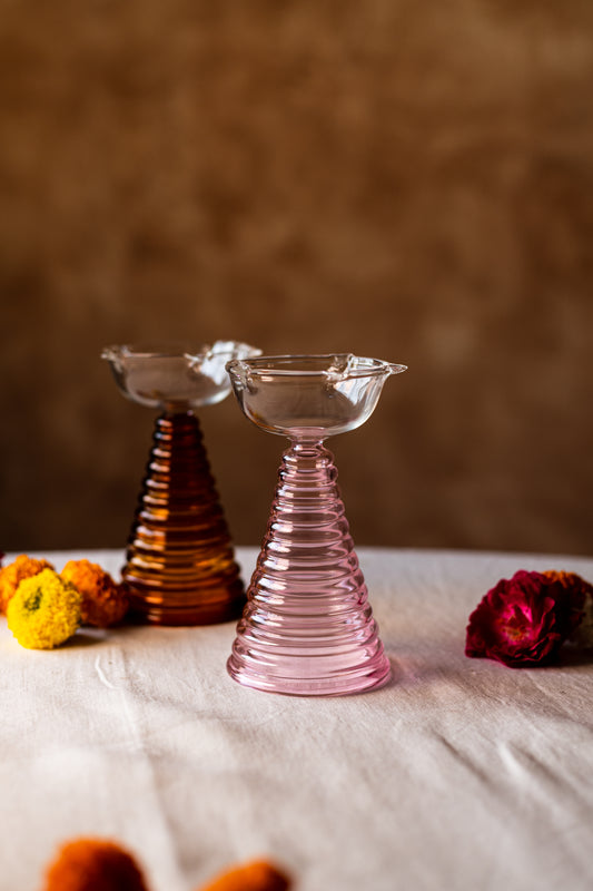 Tall Glass Diya