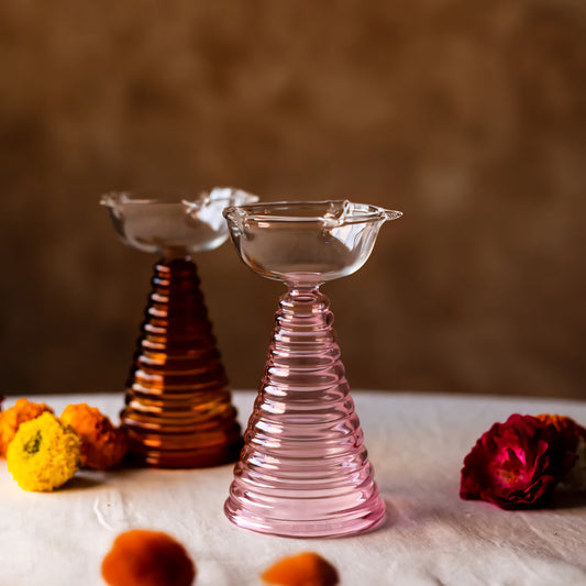 Tall Glass Diya