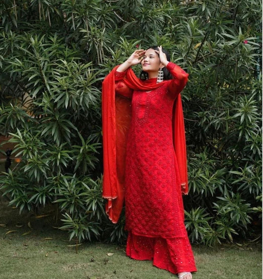 Vaani Chikankari Kurta set