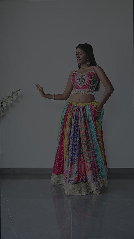 Leheriya inspired Chaniya Choli