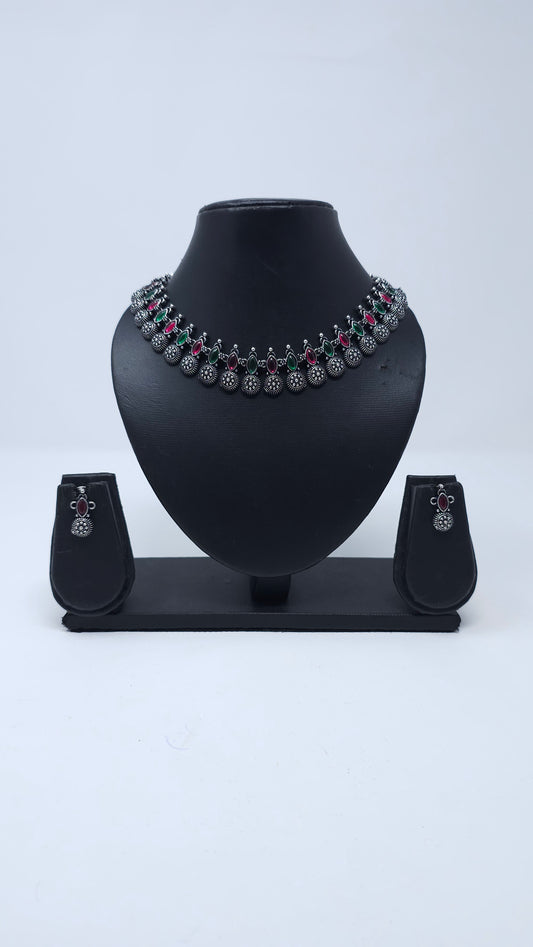 Meenakari Drop Choker Set