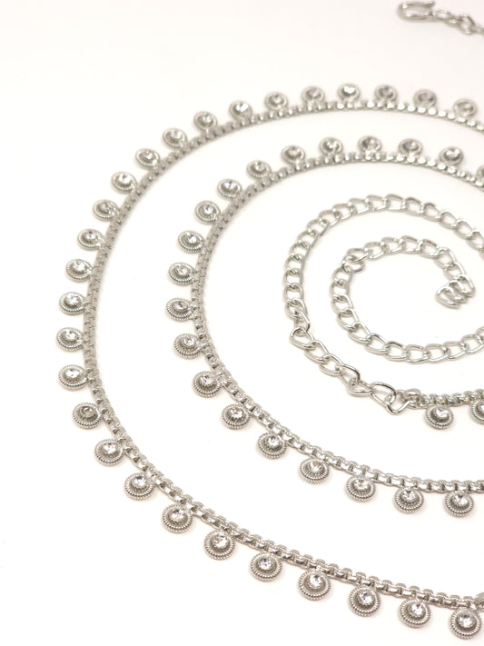 Minimalist Silver Ghungroo Waist Belt