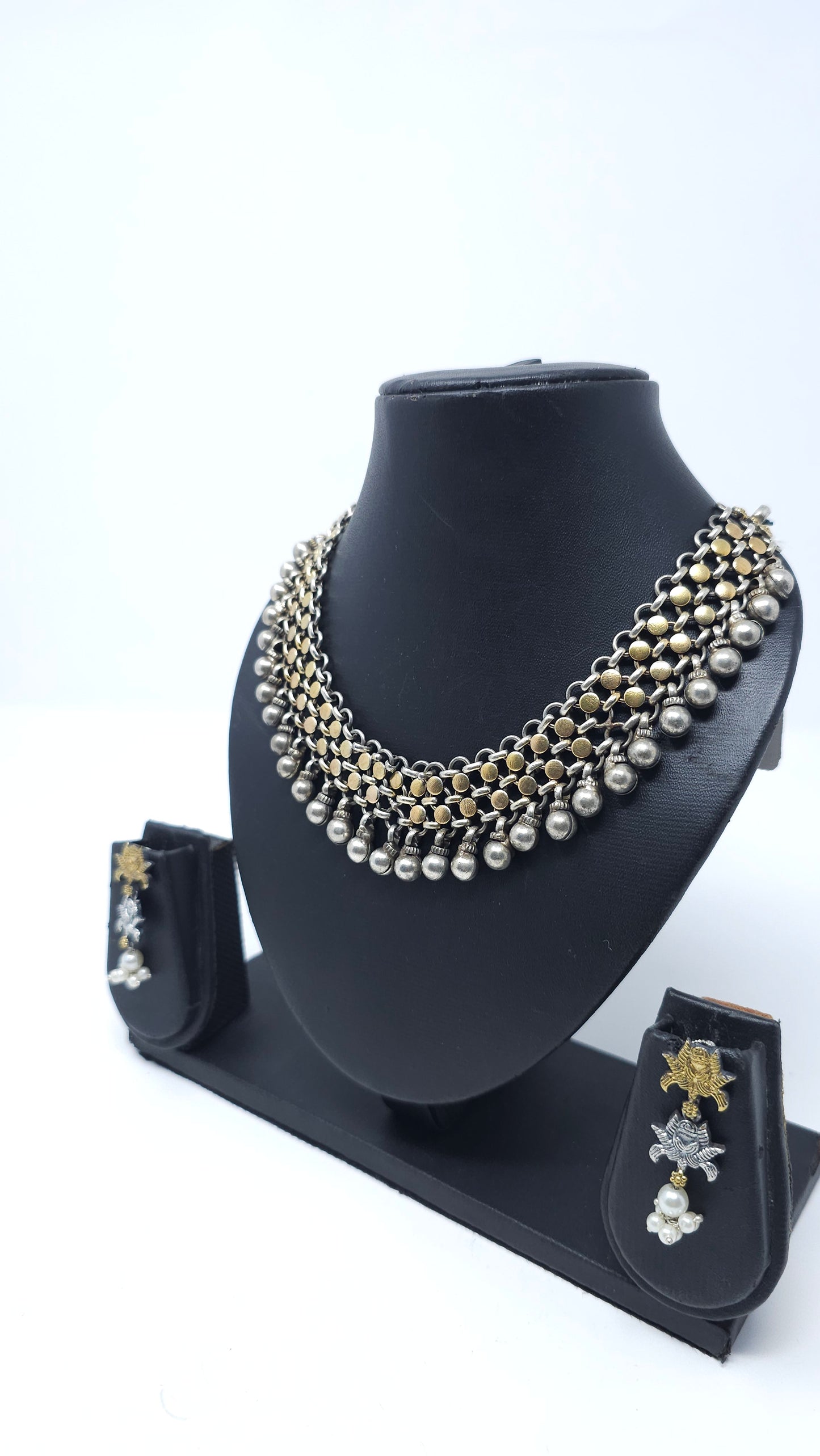 Golden Coin Ghungroo Choker Set