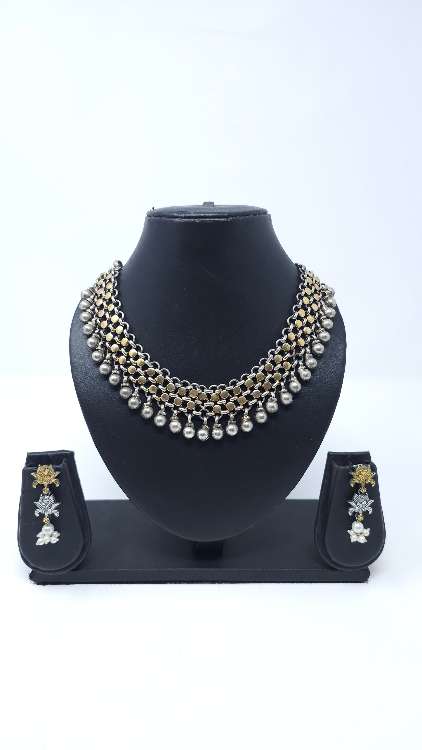 Golden Coin Ghungroo Choker Set