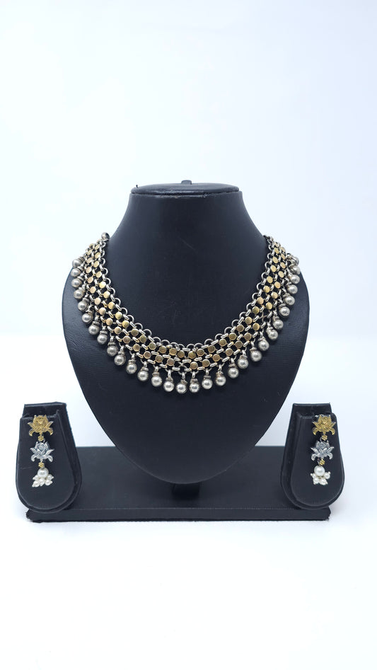 Golden Coin Ghungroo Choker Set