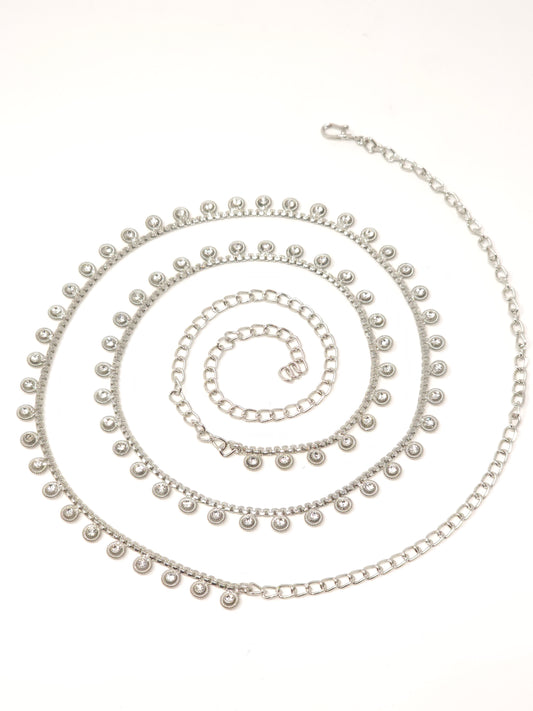 Minimalist Silver Ghungroo Waist Belt